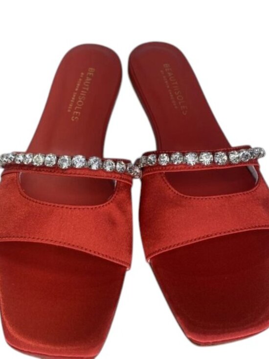 Beautiisoles Shoes - NEW BEAUTISOLES By Robyn Shriber Womens Sandals Red S:10M Gemma Slide Satin Flat